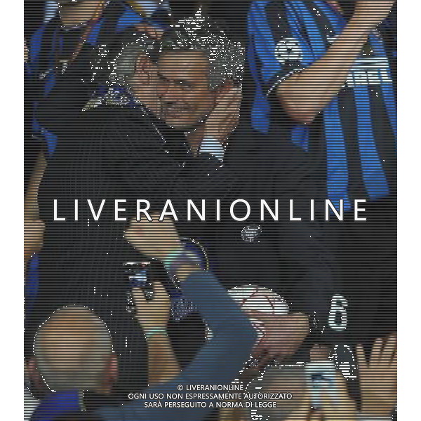 Champions League 2009/2010 Finale Madrid (Santiago Bernabeu) - 22.05.2010 FC Bayern Monaco- FC Inter Nella Foto:MOURINHO MORATTI /Ph.Vitez-Ag. Aldo Liverani