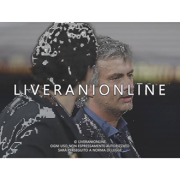 Internazionale Milan\'s coach Jose Mourinho celebrate the victory in the UEFA Champions League final. May 22, 2010. (ALTERPHOTOS/Alvaro Hernandez) /Agenzia Aldo Liverani Sas - ITALY ONLY - Bayern Monaco- FC Inter Finale Champions League 2009/2010 Madrid (Stadio Santiago Bernabeu)