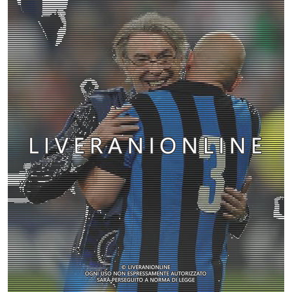 Champions League 2009/2010 Finale Madrid (Santiago Bernabeu) - 22.05.2010 FC Bayern Monaco- FC Inter Nella Foto:MORATTI CAMBIASSO /Ph.Vitez-Ag. Aldo Liverani