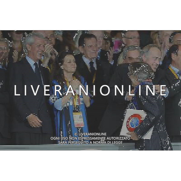 Champions League 2009/2010 Finale Madrid (Santiago Bernabeu) - 22.05.2010 FC Bayern Monaco- FC Inter Nella Foto:ABETE GIANCARLO E MASSIMO MORATTI-MARCO TRONCHETTI PROVERA-MILLY MORATTI /Ph.Vitez-Ag. Aldo Liverani