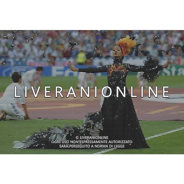 Champions League 2009/2010 Finale Madrid (Santiago Bernabeu) - 22.05.2010 FC Bayern Monaco- FC Inter Nella Foto:COREOGRAFIA FINALE CHAMPIONS LEAGUE MADRD /Ph.Vitez-Ag. Aldo Liverani