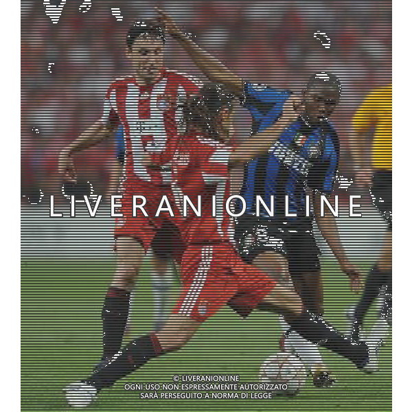 Champions League 2009/2010 Finale Madrid (Santiago Bernabeu) - 22.05.2010 FC Bayern Monaco- FC Inter Nella Foto:ETO\'O SAMUEL-DEMICHELIS-VAN BOMMEL /Ph.Vitez-Ag. Aldo Liverani