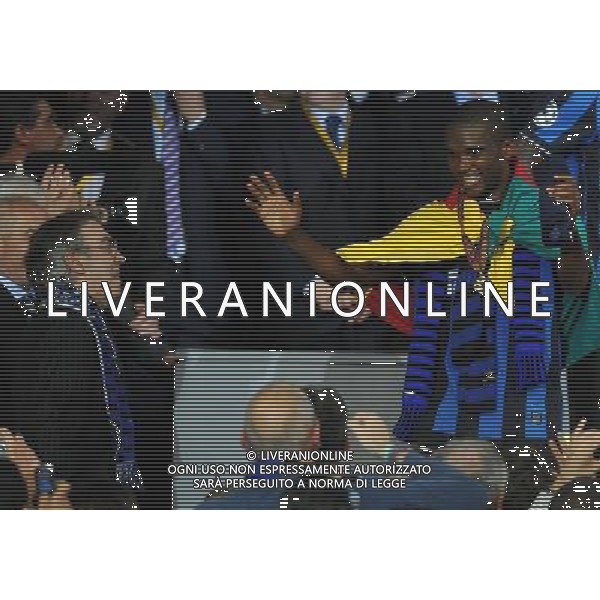 Champions League 2009/2010 Finale Madrid (Santiago Bernabeu) - 22.05.2010 FC Bayern Monaco- FC Inter Nella Foto:ETO\'O SAMUEL-MORATTI MASSIMO /Ph.Vitez-Ag. Aldo Liverani
