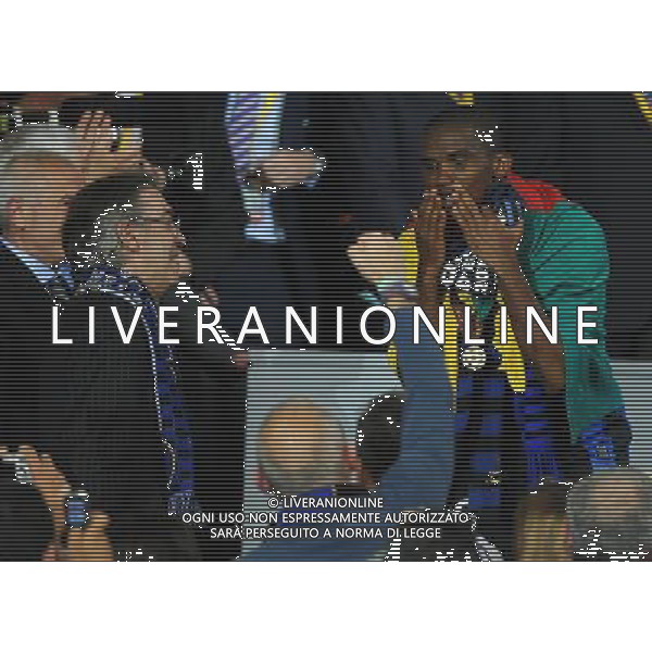 Champions League 2009/2010 Finale Madrid (Santiago Bernabeu) - 22.05.2010 FC Bayern Monaco- FC Inter Nella Foto:ETO\'O SAMUEL-MORATTI MASSIMO /Ph.Vitez-Ag. Aldo Liverani