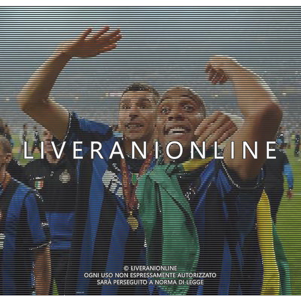 Champions League 2009/2010 Finale Madrid (Santiago Bernabeu) - 22.05.2010 FC Bayern Monaco- FC Inter Nella Foto:MAICON -LUCIO /Ph.Vitez-Ag. Aldo Liverani