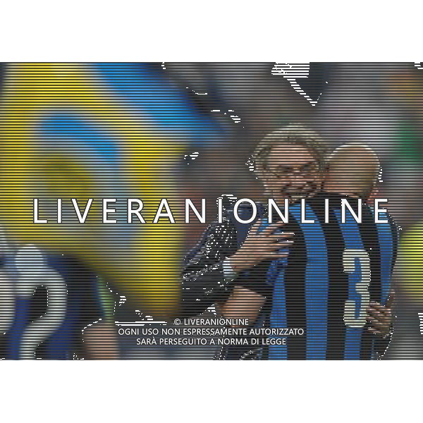 Champions League 2009/2010 Finale Madrid (Santiago Bernabeu) - 22.05.2010 FC Bayern Monaco- FC Inter Nella Foto:MORATTI MASSIMO-CAMBIASSO ESTEBAN /Ph.Vitez-Ag. Aldo Liverani