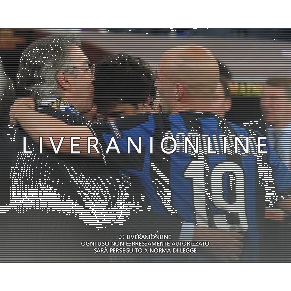 Champions League 2009/2010 Finale Madrid (Santiago Bernabeu) - 22.05.2010 FC Bayern Monaco- FC Inter Nella Foto:MORATTI MASSIMO-MILITO DIEGO /Ph.Vitez-Ag. Aldo Liverani