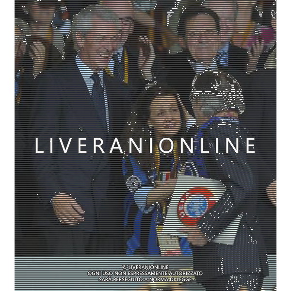 Champions League 2009/2010 Finale Madrid (Santiago Bernabeu) - 22.05.2010 FC Bayern Monaco- FC Inter Nella Foto:MORATTI CON LA MOGLIE E TRONCHETTI PROVERA /Ph.Vitez-Ag. Aldo Liverani