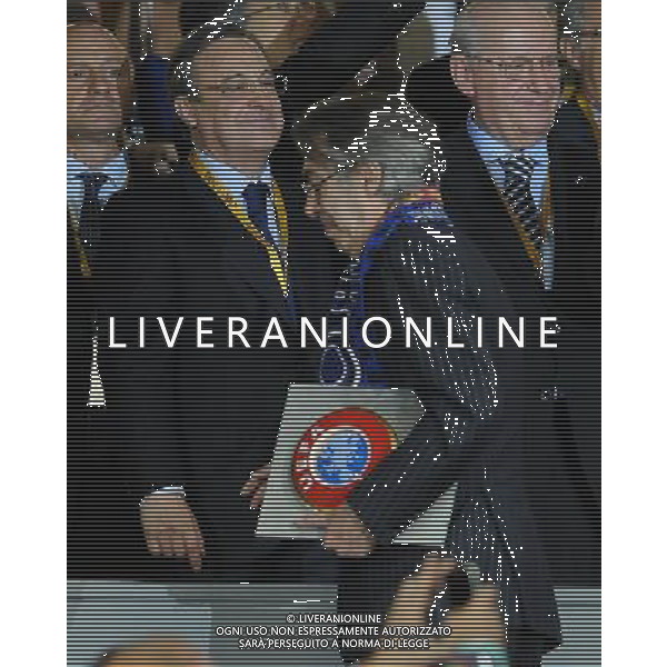 Champions League 2009/2010 Finale Madrid (Santiago Bernabeu) - 22.05.2010 FC Bayern Monaco- FC Inter Nella Foto:MORATTI MASSIMO E PEREZ /Ph.Vitez-Ag. Aldo Liverani