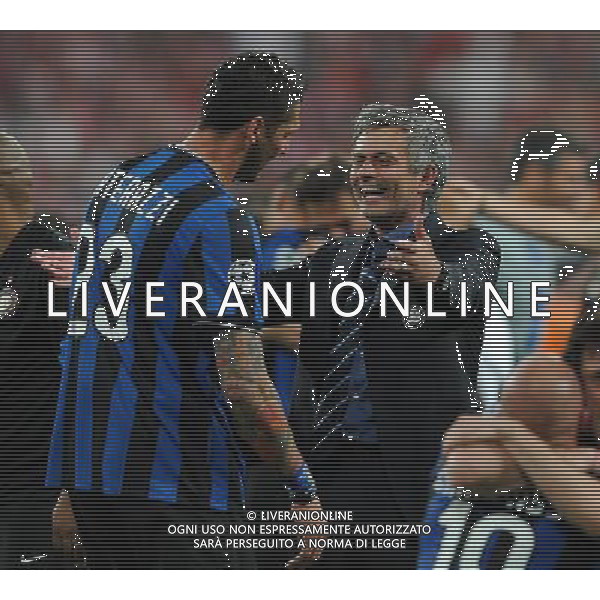 Champions League 2009/2010 Finale Madrid (Santiago Bernabeu) - 22.05.2010 FC Bayern Monaco- FC Inter Nella Foto:MOURINHO JOSE\'-MATERAZZI MARCO /Ph.Vitez-Ag. Aldo Liverani