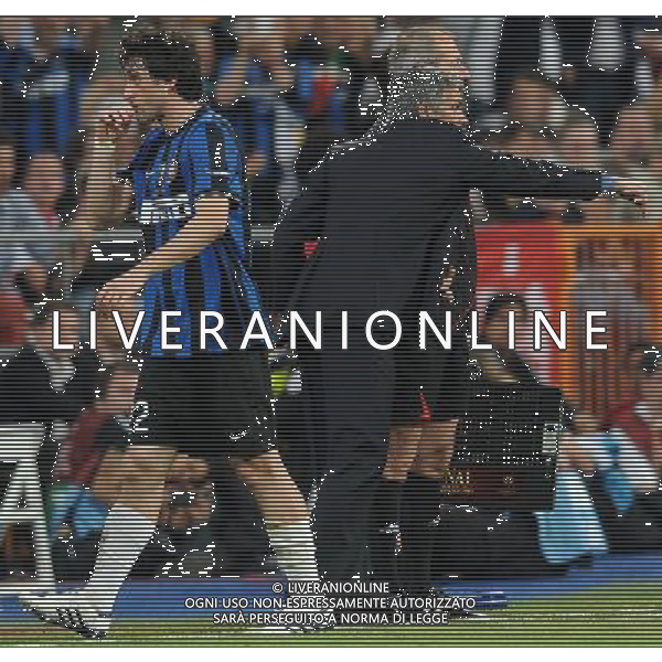 Champions League 2009/2010 Finale Madrid (Santiago Bernabeu) - 22.05.2010 FC Bayern Monaco- FC Inter Nella Foto:MOURINHO JOSE\'-MILITO DIEGO /Ph.Vitez-Ag. Aldo Liverani