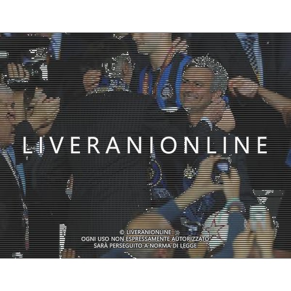 Champions League 2009/2010 Finale Madrid (Santiago Bernabeu) - 22.05.2010 FC Bayern Monaco- FC Inter Nella Foto:MOURINHO JOSE\'-MORATTI MASSIMO /Ph.Vitez-Ag. Aldo Liverani