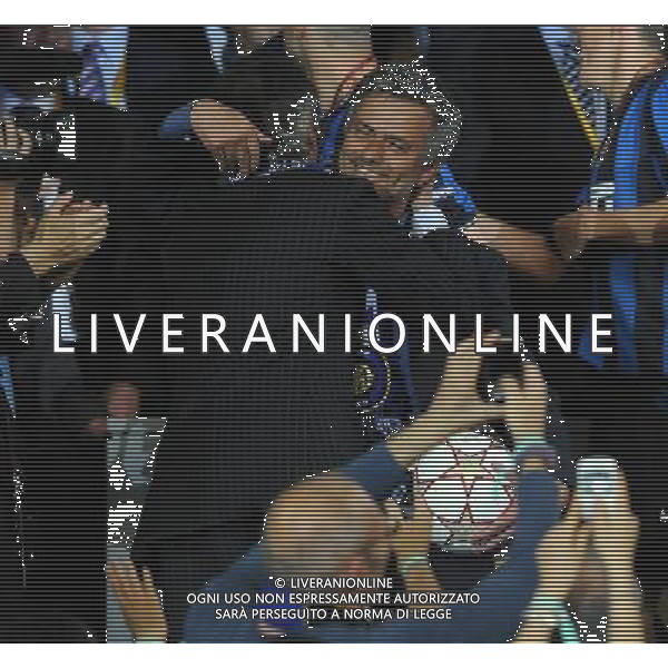 Champions League 2009/2010 Finale Madrid (Santiago Bernabeu) - 22.05.2010 FC Bayern Monaco- FC Inter Nella Foto:MOURINHO JOSE\'-MORATTI MASSIMO /Ph.Vitez-Ag. Aldo Liverani