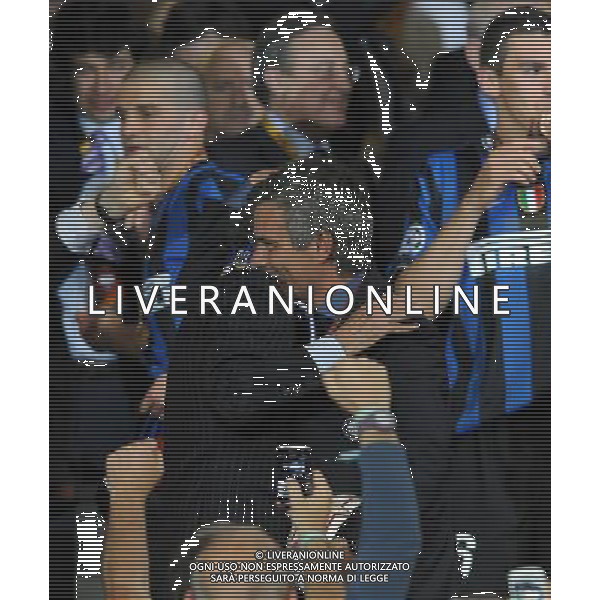 Champions League 2009/2010 Finale Madrid (Santiago Bernabeu) - 22.05.2010 FC Bayern Monaco- FC Inter Nella Foto:MOURINHO JOSE\'-MORATTI MASSIMO /Ph.Vitez-Ag. Aldo Liverani
