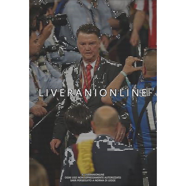 firo CALCIO SPORT Fu§ball Fussball 22.05.2010 Champions League Finale BAYERN MONACO INTER FC Bayern MŸnchen - Inter Mailand, 0:2 Champions League Sieger Inter Mailand nella foto delusione Louis van Gaal ph:firosportfoto/ALDO LIVERANI ITALY ONLY