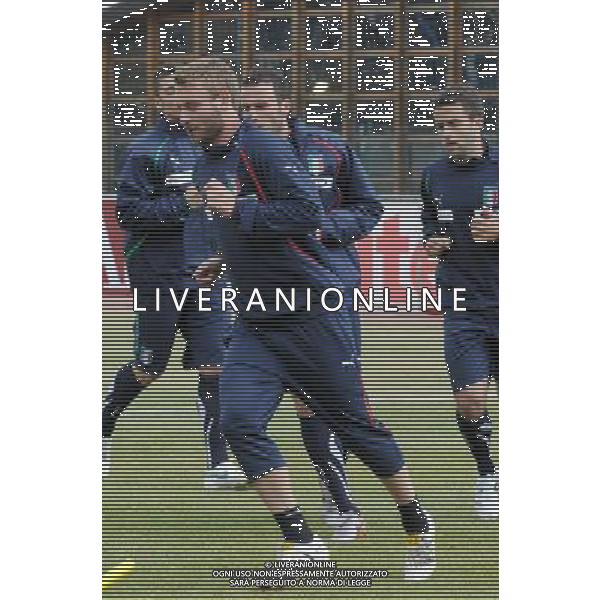 23-05-2010 Sestriere (TO) Allenamento Nazionale Pre Mondiale 2010 Nella foto: De Rossi e Pazzini ©falzone/ALDO LIVERANI
