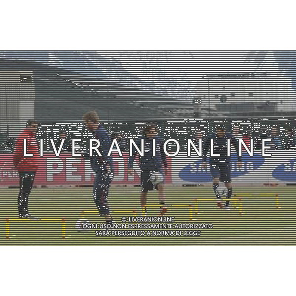 23-05-2010 Sestriere (TO) Allenamento Nazionale Pre Mondiale 2010 Nella foto: Peruzzi, De Rossi, Pirlo e Zambrotta ©falzone/ALDO LIVERANI