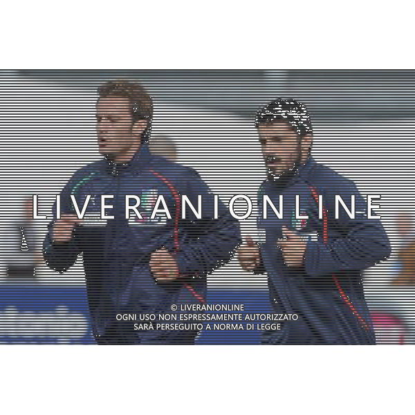 23-05-2010 Sestriere (TO) Allenamento Nazionale Pre Mondiale 2010 Nella foto: Gilardino Gattuso ©falzone/ALDO LIVERANI