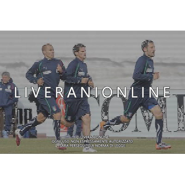 23-05-2010 Sestriere (TO) Allenamento Nazionale Pre Mondiale 2010 Nella foto: Cannavaro Maggio e Zambrotta ©falzone/ALDO LIVERANI