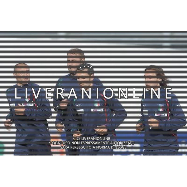 23-05-2010 Sestriere (TO) Allenamento Nazionale Pre Mondiale 2010 Nella foto: Cannavaro, De Rossi, Zambrotta e Pirlo ©falzone/ALDO LIVERANI