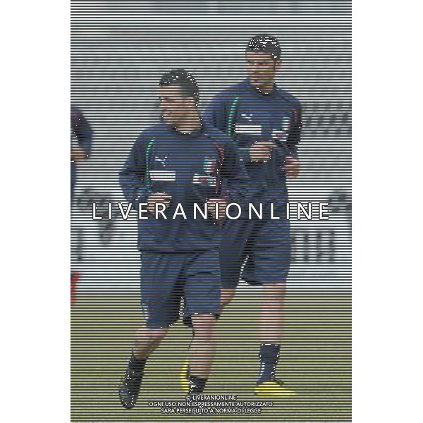 23-05-2010 Sestriere (TO) Allenamento Nazionale Pre Mondiale 2010 Nella foto: Di Natale. Iaquinta ©falzone/ALDO LIVERANI