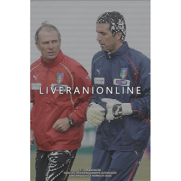 23-05-2010 Sestriere (TO) Allenamento Nazionale Pre Mondiale 2010 Nella foto: Buffon e Bordon ©falzone/ALDO LIVERANI