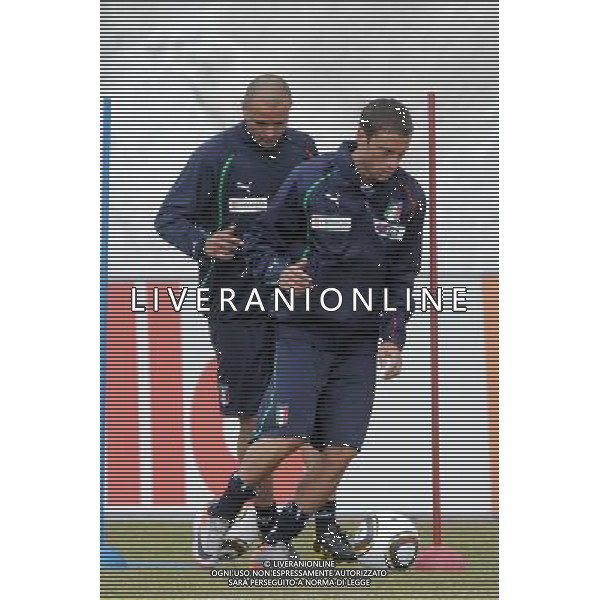 23-05-2010 Sestriere (TO) Allenamento Nazionale Pre Mondiale 2010 Nella foto: Marchisio Pepe ©falzone/ALDO LIVERANI