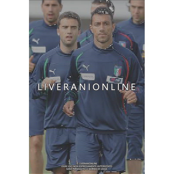 23-05-2010 Sestriere (TO) Allenamento Nazionale Pre Mondiale 2010 Nella foto: Quagliarella - Rossi ©falzone/ALDO LIVERANI