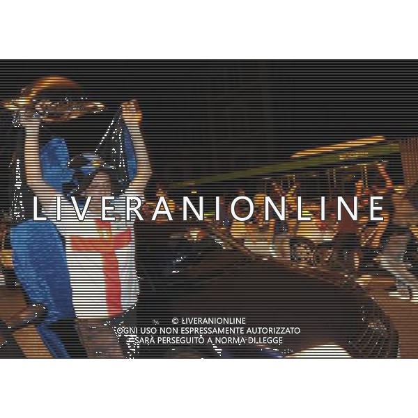 MILANO 22/5/2010 TIFOSI DELL\' INTER FESTEGGIANO IN PIAZZA CASTELLO FOTO ROMANO/AG ALDO LIVERANI