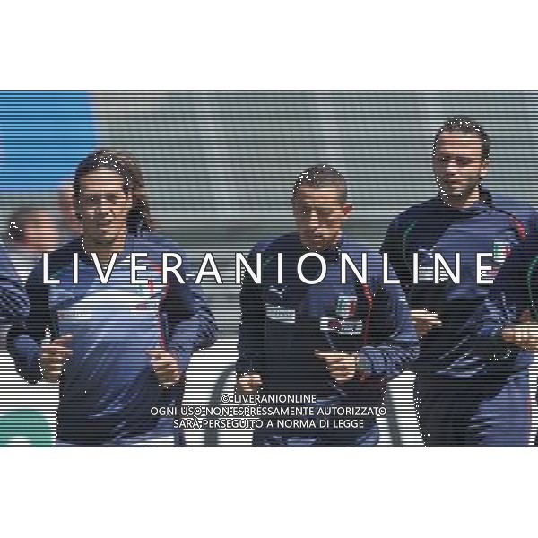 Sestriere 25-05-2010 Preparazione Nazionale Italiana Nella Foto: Camoranesi palombo e pazzini ©Alessandro Falzone/ALDO LIVERANI