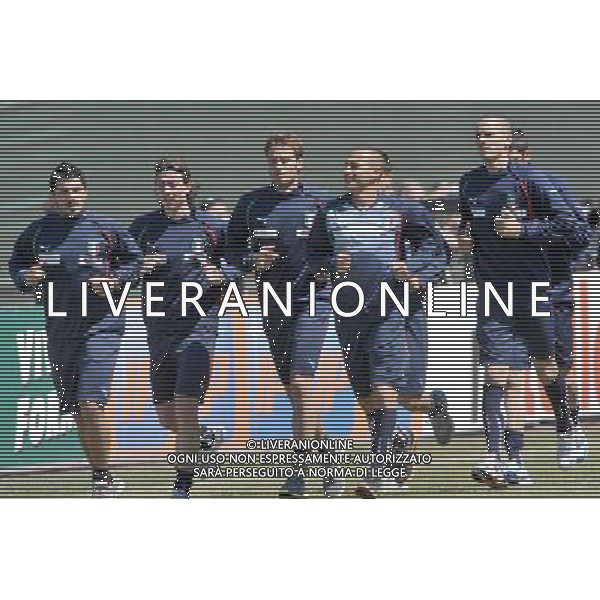 Sestriere 25-05-2010 Preparazione Nazionale Italiana Nella Foto: Gattuso, montolivo,cannavaro, gilardino e bonucci ©Alessandro Falzone/ALDO LIVERANI