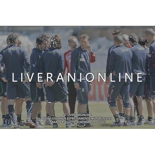 Sestriere 25-05-2010 Preparazione Nazionale Italiana Nella Foto: Marchisio e il gruppo ©Alessandro Falzone/ALDO LIVERANI