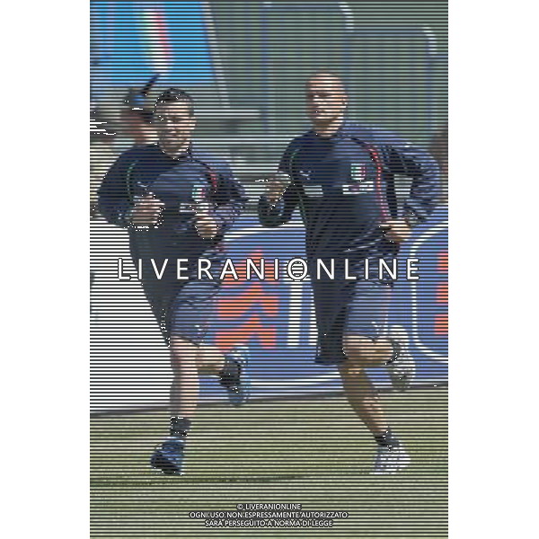 Sestriere 25-05-2010 Preparazione Nazionale Italiana Nella Foto: Di Natale e Pepe ©Alessandro Falzone/ALDO LIVERANI