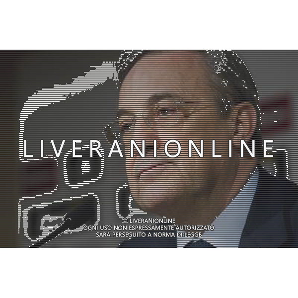 Madrid - FLORENTINO PEREZ ( Presidente del Real Madrid calcio) DURANTE LA CONFERENZA STAMPA DOVE HA CONFERMATO CHE IL NUOVO ALLENATORE DELLA SQUADRA SARA\' JOSE\' MOURINHO © Cesar Cebolla - Alfaqui - Ag. Aldo Liverani sas ITALY ONLY