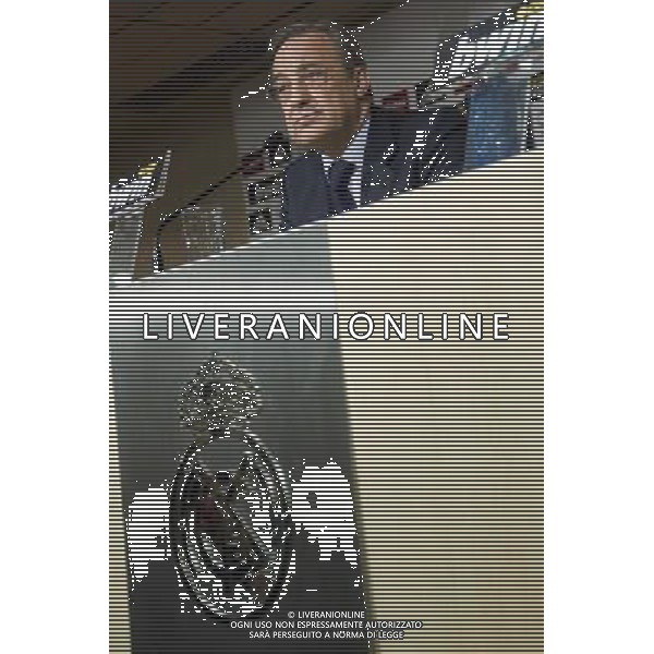 Madrid - FLORENTINO PEREZ ( Presidente del Real Madrid calcio) DURANTE LA CONFERENZA STAMPA DOVE HA CONFERMATO CHE IL NUOVO ALLENATORE DELLA SQUADRA SARA\' JOSE\' MOURINHO © Cesar Cebolla - Alfaqui - Ag. Aldo Liverani sas ITALY ONLY