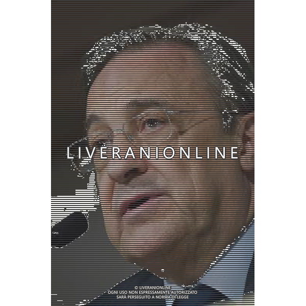 Madrid - FLORENTINO PEREZ ( Presidente del Real Madrid calcio) DURANTE LA CONFERENZA STAMPA DOVE HA CONFERMATO CHE IL NUOVO ALLENATORE DELLA SQUADRA SARA\' JOSE\' MOURINHO © Cesar Cebolla - Alfaqui - Ag. Aldo Liverani sas ITALY ONLY