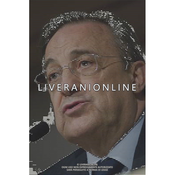 Madrid - FLORENTINO PEREZ ( Presidente del Real Madrid calcio) DURANTE LA CONFERENZA STAMPA DOVE HA CONFERMATO CHE IL NUOVO ALLENATORE DELLA SQUADRA SARA\' JOSE\' MOURINHO © Cesar Cebolla - Alfaqui - Ag. Aldo Liverani sas ITALY ONLY