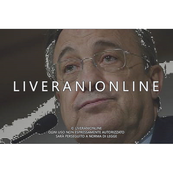 Madrid - FLORENTINO PEREZ ( Presidente del Real Madrid calcio) DURANTE LA CONFERENZA STAMPA DOVE HA CONFERMATO CHE IL NUOVO ALLENATORE DELLA SQUADRA SARA\' JOSE\' MOURINHO © Cesar Cebolla - Alfaqui - Ag. Aldo Liverani sas ITALY ONLY