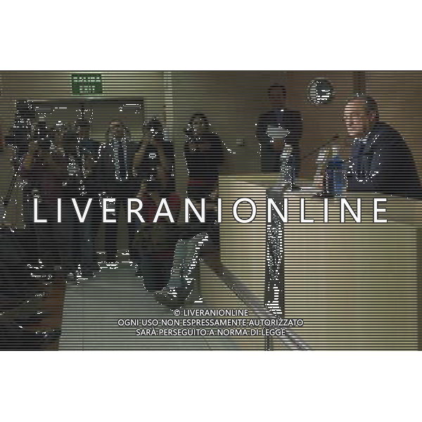 Madrid - FLORENTINO PEREZ ( Presidente del Real Madrid calcio) DURANTE LA CONFERENZA STAMPA DOVE HA CONFERMATO CHE IL NUOVO ALLENATORE DELLA SQUADRA SARA\' JOSE\' MOURINHO © Cesar Cebolla - Alfaqui - Ag. Aldo Liverani sas ITALY ONLY