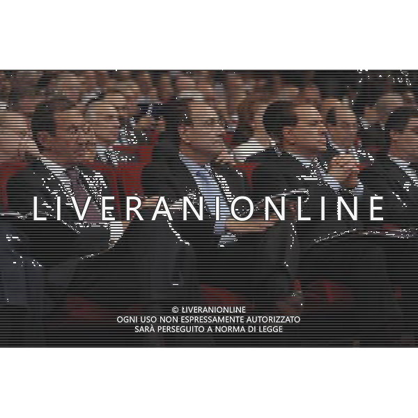ROMA, 27 MAGGIO 2010 ASSEMBLEA ANNUALE CONFINDUSTRIA ( ASSEMBLEA DEL CENTENARIO ) NELLA FOTO: GIANFRANCO FINI - RENATO SCHIFANI - SILVIO BERLUSCONI © AG. ALDO LIVERANI SAS