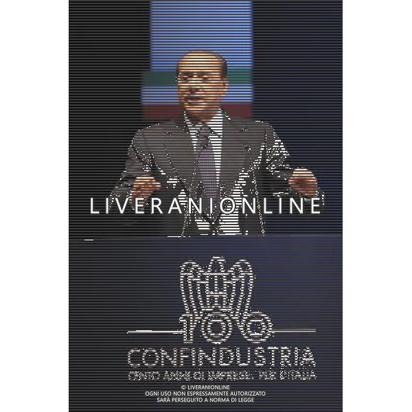 ROMA, 27 MAGGIO 2010 ASSEMBLEA ANNUALE CONFINDUSTRIA ( ASSEMBLEA DEL CENTENARIO ) NELLA FOTO: SILVIO BERLUSCONI © AG. ALDO LIVERANI SAS