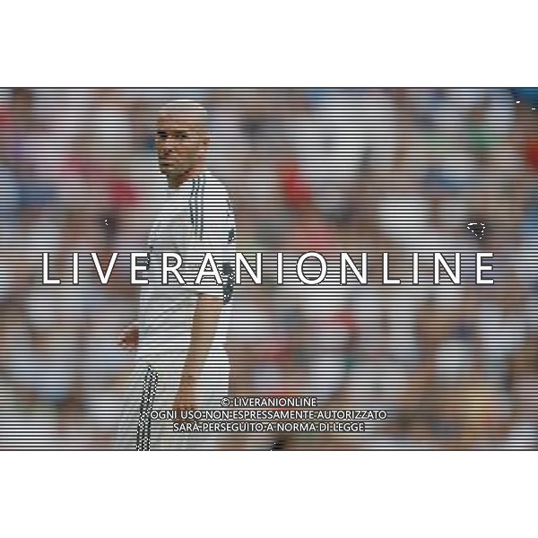 Real Madrid\'s Zinedine Zidane during corazon classic friendly veterans match. May 30, 2010. Photo: Alvaro / Alter / ALFAQUI ©AG . ALDO LIVERANI SAS ONLY ITALY