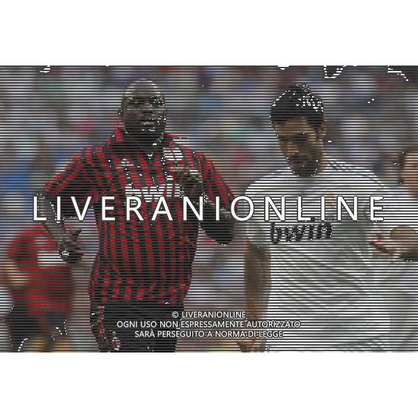 Madrid (30/05/10).- Estadio Santiago Bernabeu. Corazon Classic Match 2010 Real Madrid Veteranos 4- Milan Glorie 3 George Weah y Fernando Sanz. Photo: Alex Cid-Fuentes/ ALFAQUI ©AG . ALDO LIVERANI SAS ONLY ITALY