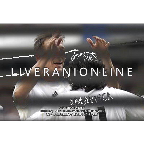 Madrid (30/05/10).- Estadio Santiago Bernabeu. Corazon Classic Match 2010 Real Madrid Veteranos 4- Milan Glorie 3 Luis Miguel Ramis y Jose Emilio Amavisca. Photo: Alex Cid-Fuentes/ ALFAQUI ©AG . ALDO LIVERANI SAS ONLY ITALY