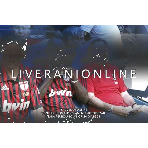 Madrid (30/05/10).- Estadio Santiago Bernabeu. Corazon Classic Match 2010 Real Madrid Veteranos 4- Milan Glorie 3 Roberto Lorenzini y George Weah. Photo: Alex Cid-Fuentes/ ALFAQUI ©AG . ALDO LIVERANI SAS ONLY ITALY