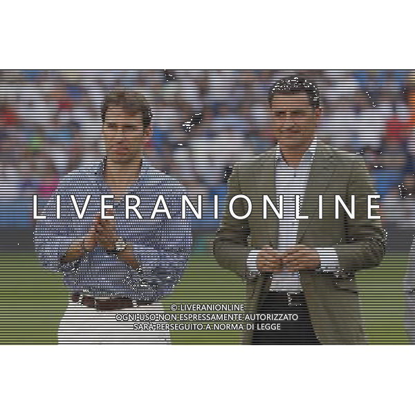 Madrid (30/05/10).- Estadio Santiago Bernabeu. Corazon Classic Match 2010 Real Madrid Veteranos 4- Milan Glorie 3 Rafael Martin Vazquez y Michel. Photo: Alex Cid-Fuentes/ ALFAQUI ©AG . ALDO LIVERANI SAS ONLY ITALY