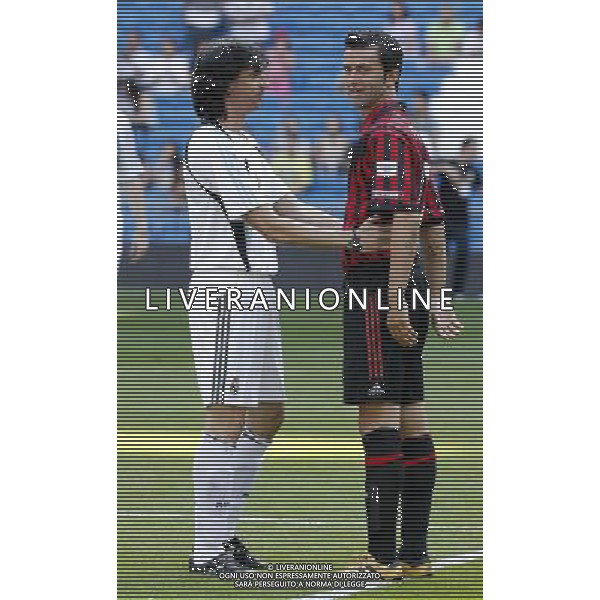 Madrid (30/05/10).- Estadio Santiago Bernabeu. Corazon Classic Match 2010 Real Madrid Veteranos 4- Milan Glorie 3 Emilio Amavisca y Cristian Panucci. Photo: Alex Cid-Fuentes/ ALFAQUI ©AG . ALDO LIVERANI SAS ONLY ITALY