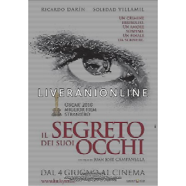 FILM Il segreto dei suoi occhi 2010 NELLA FOTO Locandina AG ALDO LIVERANI