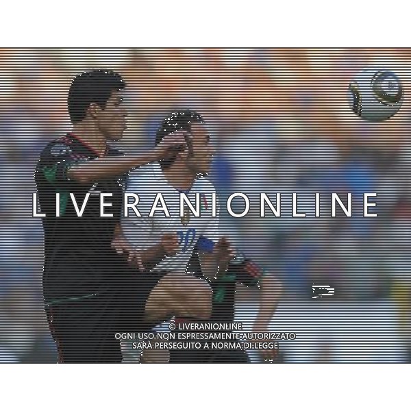 Amichevole Bruxelles - 03.05.2010 Italia-Messico Nella Foto:pazzini-rodriguez /Ph.Vitez-Ag. Aldo Liverani