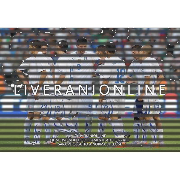 Amichevole Bruxelles - 03.05.2010 Italia-Messico Nella Foto:delusione finale italia /Ph.Vitez-Ag. Aldo Liverani